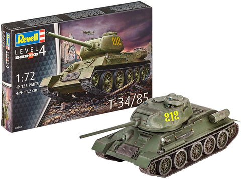 Tank T-34/85 - Plastic Modelling Kit By Revell