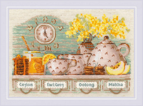 Tea Time cross stitch kit by RIOLIS Ref. no.: 1873