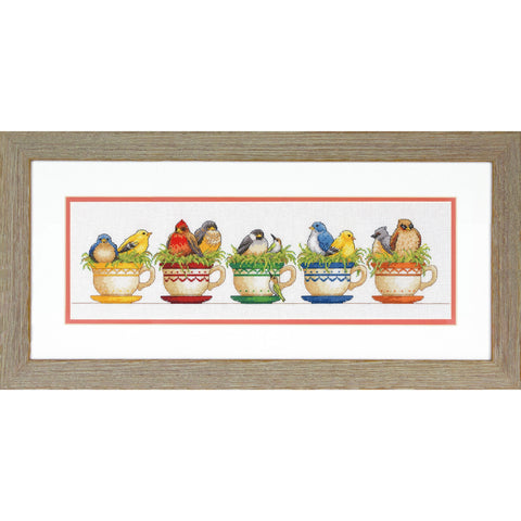 Teacup Birds - Cross Stitch Kit by DIMENSIONS