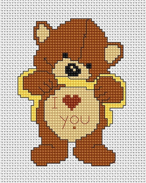 Teddy Bear SB086 - Cross Stitch Kit by Luca-s