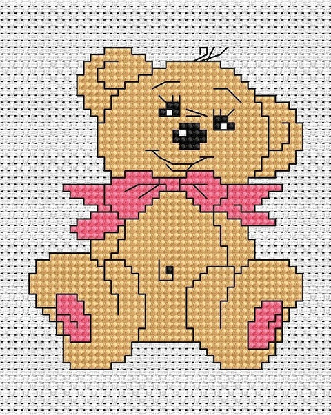 Teddy Bear SB087 - Cross Stitch Kit by Luca-s