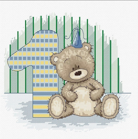 Teddy Bruno SB1087 - Cross Stitch Kit by Luca-s