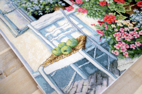 Terrace with Flowers SBU4017 - Cross Stitch Kit