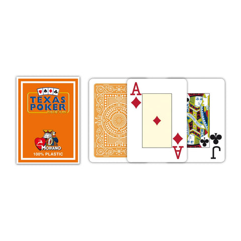 Modiano Texas Poker Hold Em Jumbo Index cards (orange)