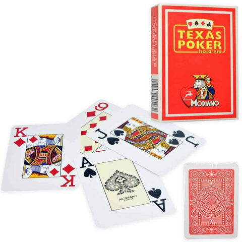 Modiano Texas Poker Hold Em Jumbo Index cards (red)