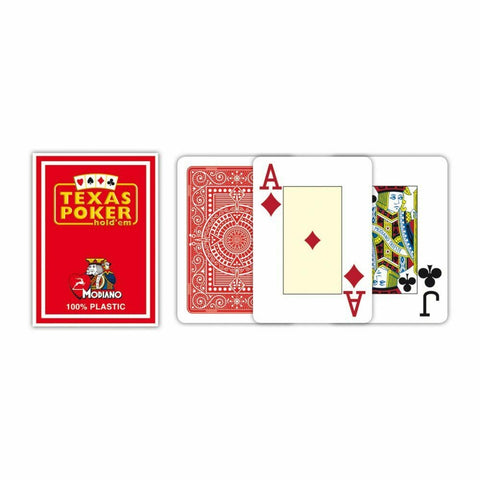 Modiano Texas Poker Hold Em Jumbo Index cards (red)