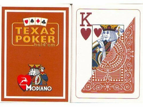 Modiano Texas Poker Hold Em Jumbo Index cards (brown)