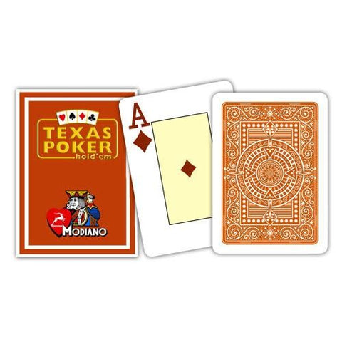 Modiano Texas Poker Hold Em Jumbo Index cards (brown)