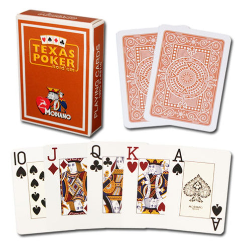 Modiano Texas Poker Hold Em Jumbo Index cards (brown)