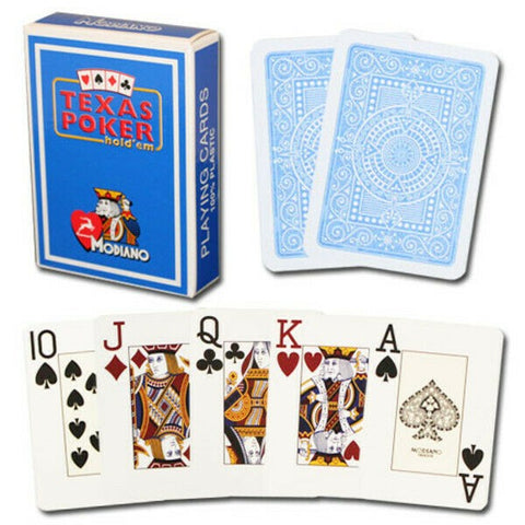 Modiano Texas Poker Hold Em Jumbo Index cards (light blue)