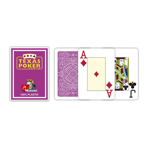 Modiano Texas Poker Hold Em Jumbo Index cards (purple)