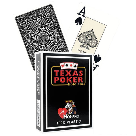 Modiano Texas Poker Hold Em playing cards (black)