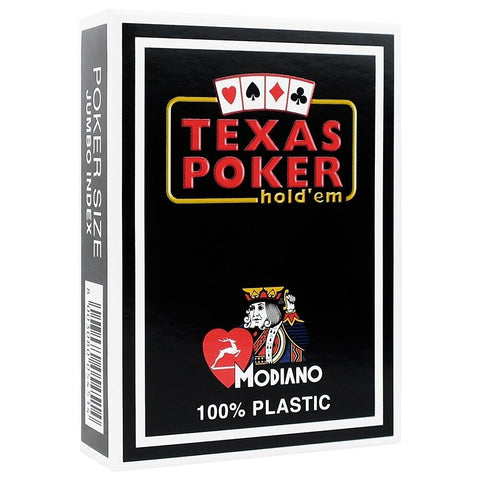 Modiano Texas Poker Hold Em playing cards (black)