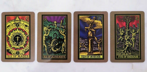 The AlcheMystic Woodcut tarot cards Schiffer Publishing