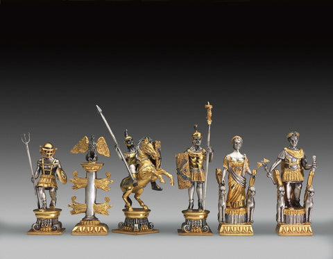 The Battale of Actium: Romans vs Egyptians - Extra Luxurious Chess Set