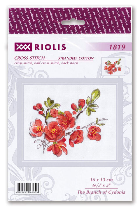 The Branch of Cydonia cross stitch kit by RIOLIS Ref. no.: 1819