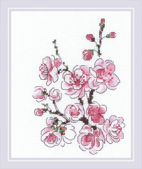 The Branch of Sakura cross stitch kit by RIOLIS Ref. no.: 1818