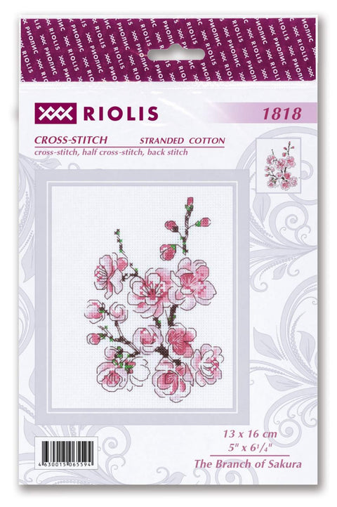 The Branch of Sakura cross stitch kit by RIOLIS Ref. no.: 1818