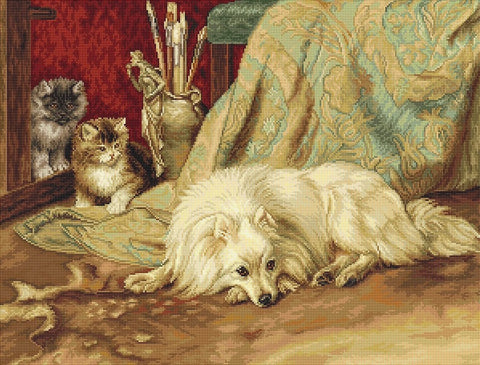 The Dog and Cats SB582 - Cross Stitch Kit