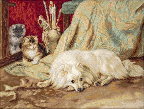 The Dog and Cats SB582 - Cross Stitch Kit