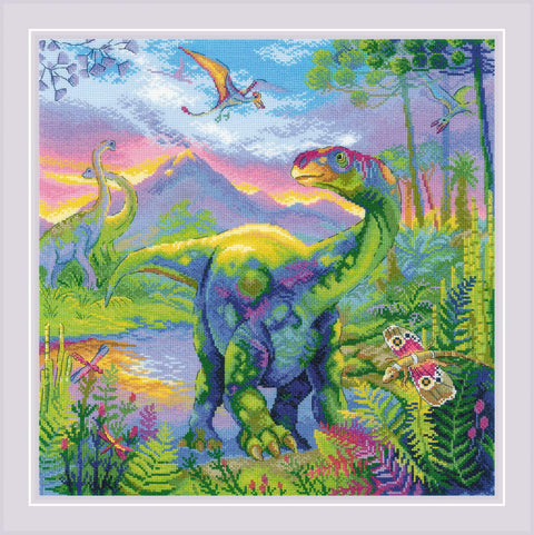 The Era of Dinosaurs. Cross Stitch kit by RIOLIS Ref. no.: 2023