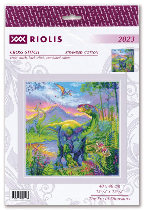 The Era of Dinosaurs. Cross Stitch kit by RIOLIS Ref. no.: 2023