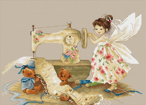 The Fairy-Needlewoman SB1116 - Cross Stitch Kit by Luca-s