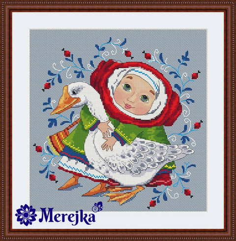 The Goose SK12 cross stitch kit by Merejka