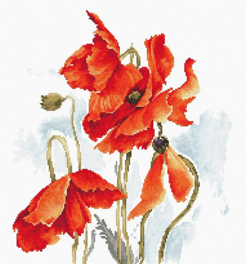 The Poppies SB2374 - Cross Stitch Kit