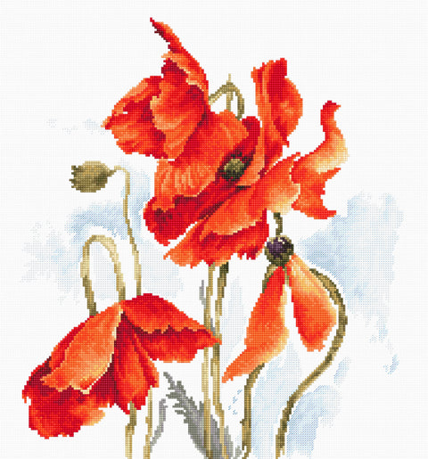 The Poppies SB2374 - Cross Stitch Kit