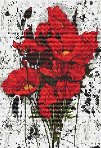 The Poppies SB2375 - Cross Stitch Kit