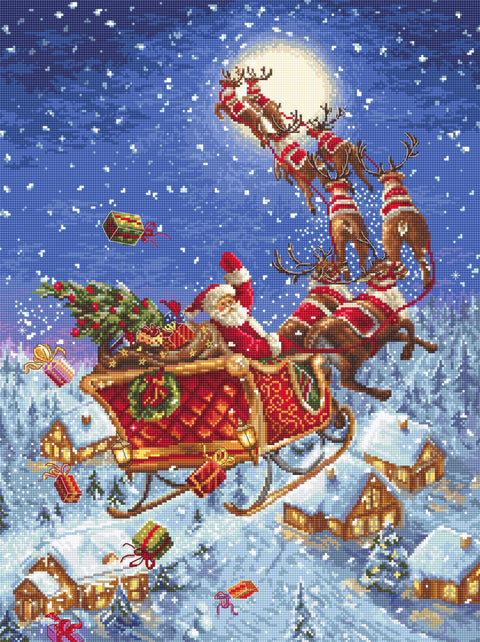 The Reindeer on Their Way! SLETI958 - Cross Stitch Kit