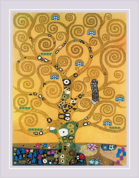 The Tree of Life after G. Klimt's Painting. Cross Stitch kit by RIOLIS Ref. no.: 0094 PT