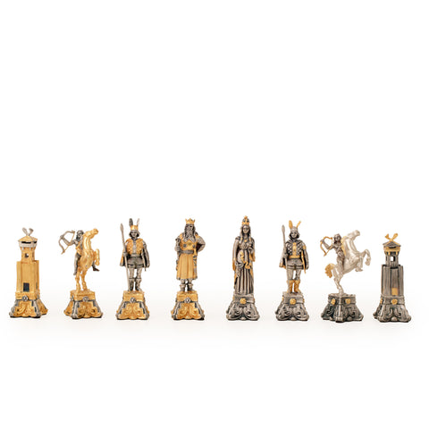 The Vikings: Luxurious Chess Set From Bronze Finished Using Real 24k Gold