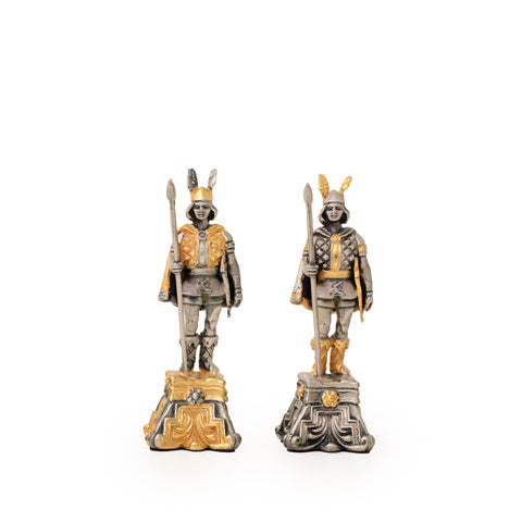 The Vikings: Luxurious Chess Set From Bronze Finished Using Real 24k Gold