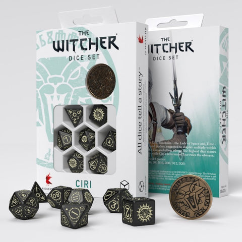 The Witcher Ciri The Zireael Dice Set black and sandy