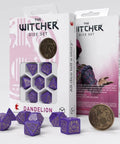 The Witcher Dice Set Dandelion Viscount de Lettenhove Violet and gold