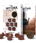 The Witcher Geralt Dice Set caramel and silver