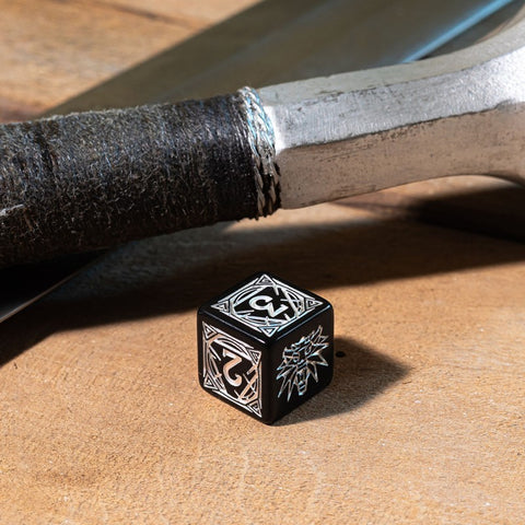 The Witcher Dice Set Geralt Silver Sword black and silver