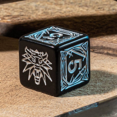 The Witcher Dice Set Geralt Silver Sword black and silver