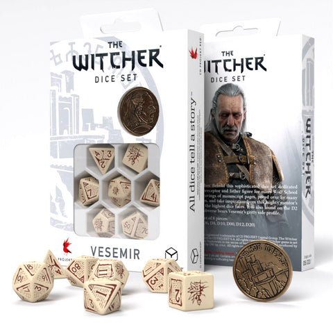 The Witcher Dice Set Vesemir The Old Wolf Q Workshop