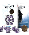The Witcher Yennefer Dice Set lavender and white