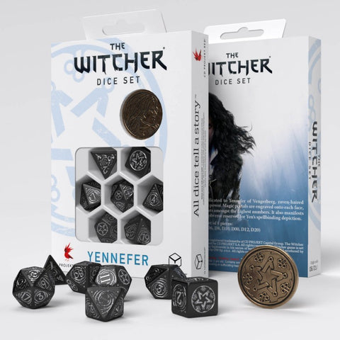 The Witcher Yennefer The Obsidian Star Dice Set black and silver