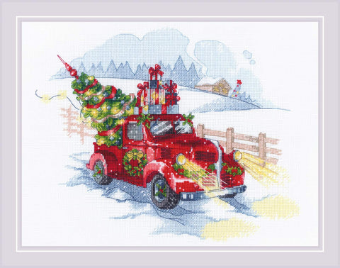 To the Holidays cross stitch kit by RIOLIS Ref. no.: 1906