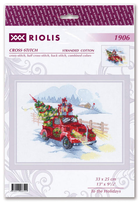 To the Holidays cross stitch kit by RIOLIS Ref. no.: 1906