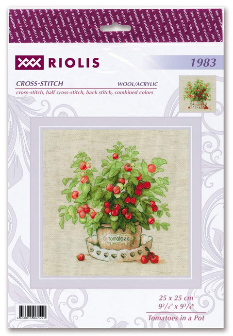 Tomatoes in a Pot cross stitch kit by RIOLIS Ref. no.: 1983