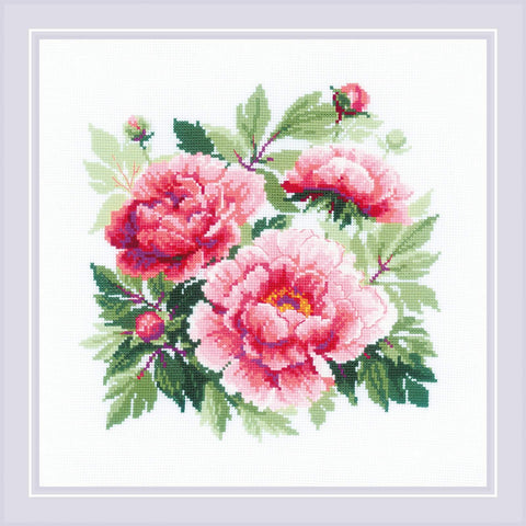 Tree Peony cross stitch kit by RIOLIS Ref. no.: 1854