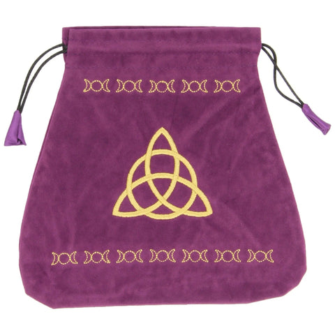 Triple Goddess Velvet Bag for Cards (Purple) Lo Scarabeo