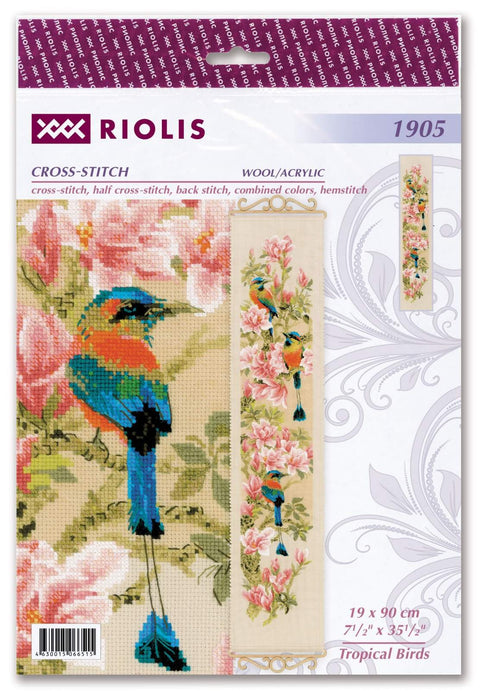 Tropical Birds cross stitch kit by RIOLIS Ref. no.: 1905