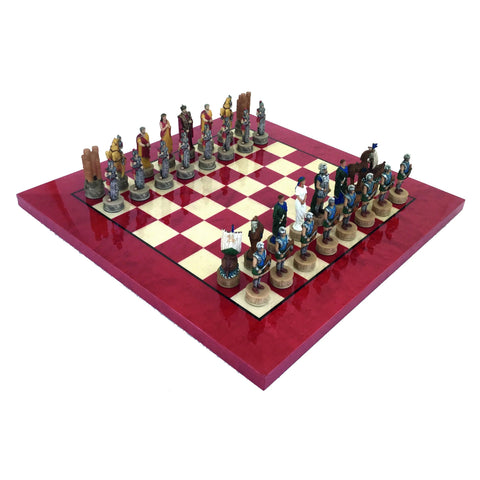 TROY BATTLE Chess Set Briar Erable